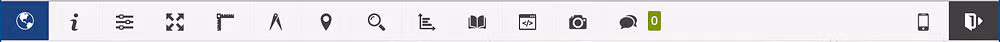 Tracker Map top bar options