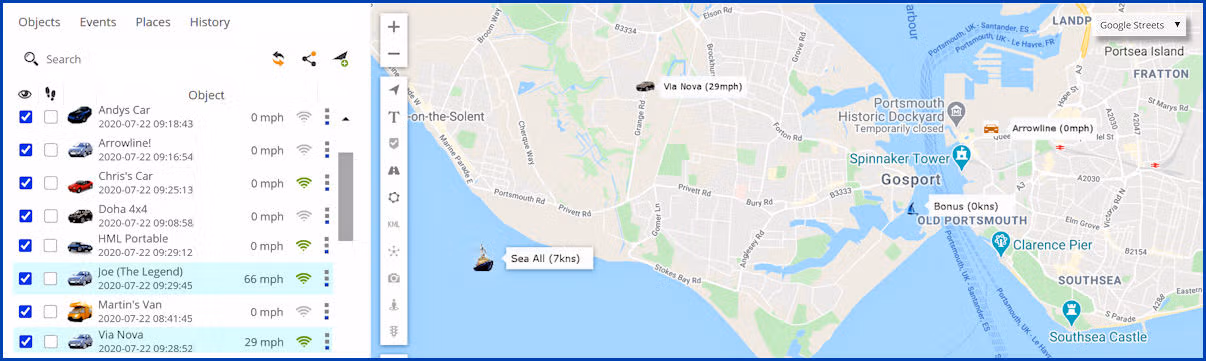 Marine chart for use with our GPS tracking Maps