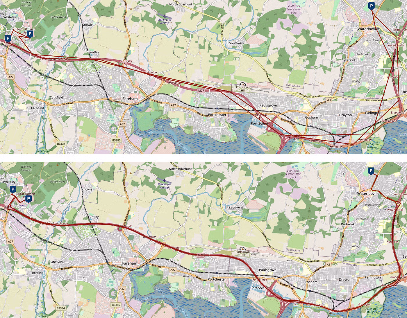 Understanding the accuracy of your GPS Track on the  Map